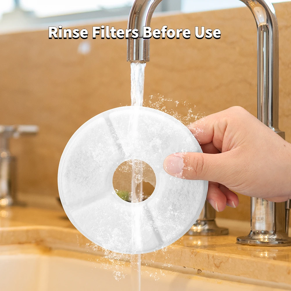 4/8/12 Uds alimentadores para perros filtros de fuente filtro repuesto agua gatos sistema filtración mascotas 2/2.4L esponjas prefiltro - imagen 3