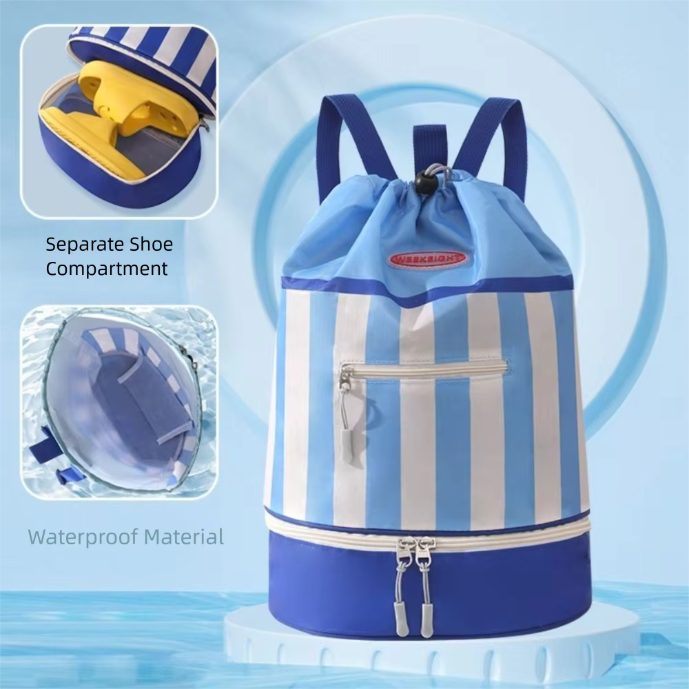 Mochila natación infantil impermeable – Compartimento seco y húmedo - imagen 3