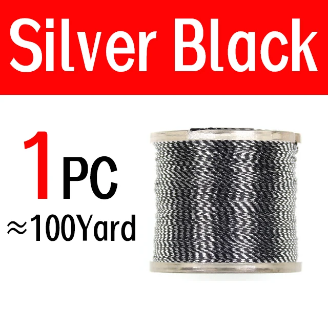 1 spool silver black