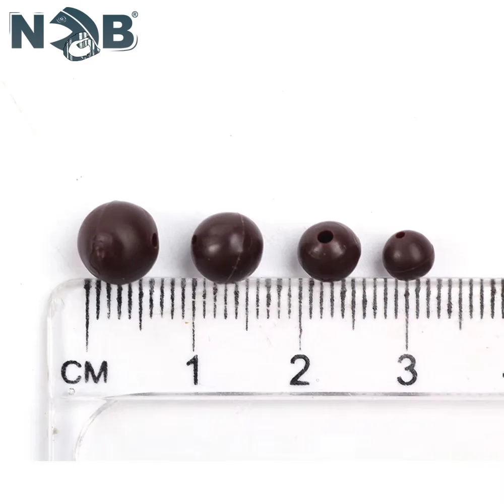 NGB 100pcs 5/6/7/8MM Fishing Beads Feeder Fishing Hook Components Carp Bait Cage Stoppers Carp Beads Fishing Tackles - imagen 5