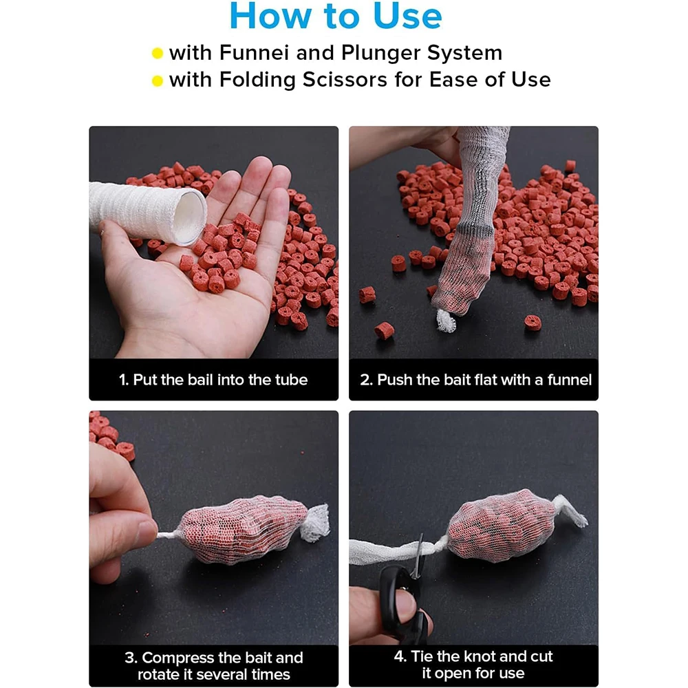 Bolsas de cebo de malla PVA de 5 metros, medias de repuesto de malla para pesca de carpa, red de cebo Boilie Rig, bolsas de cebo de repuesto universales - imagen 4