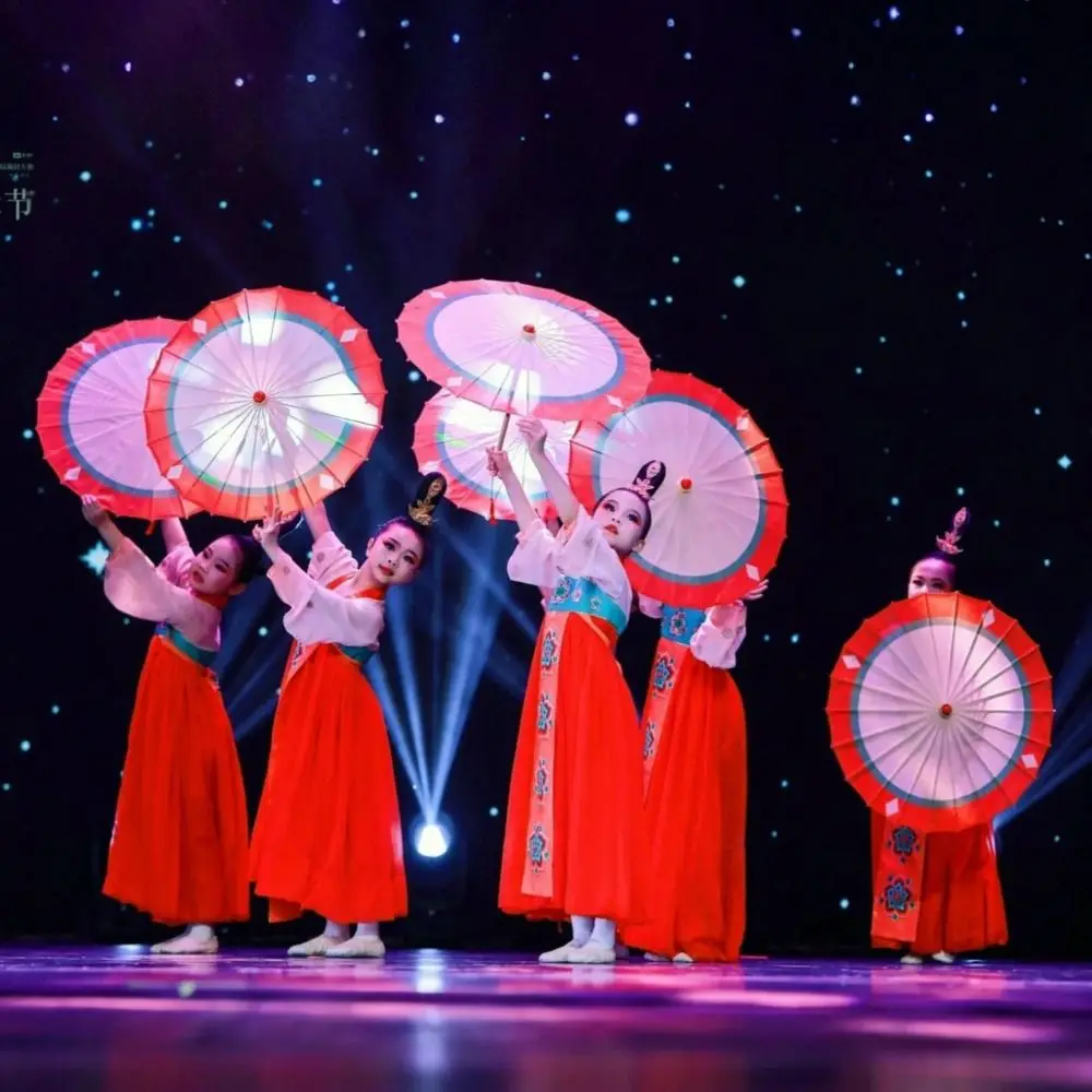 Paraguas de papel aceitado para novia de boda antiguo chino, disfraz de dragón y Fénix de 56cm, paraguas de fotografía - imagen 3