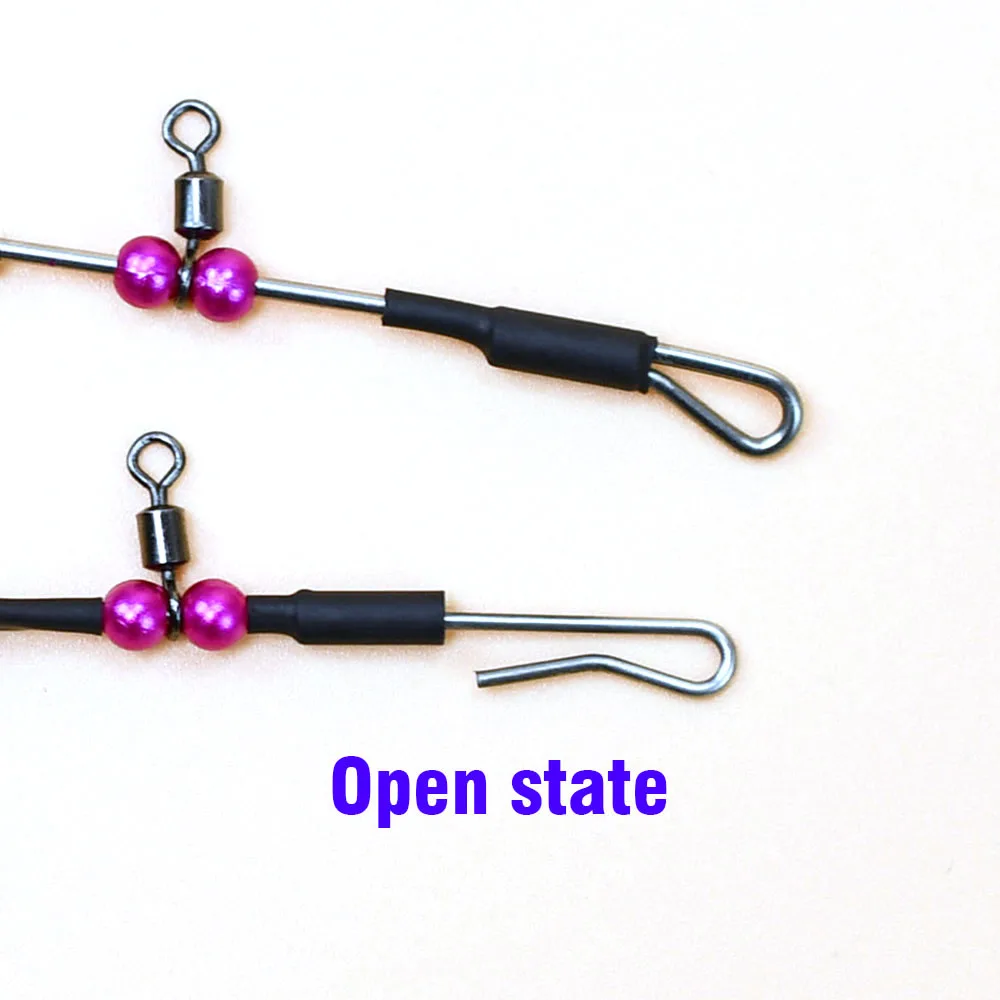 MNFT 3 uds conector de pesca giratorio de acero inoxidable cuentas antienredos estilo americano enlace rápido para aparejos de pesca de mar - imagen 5