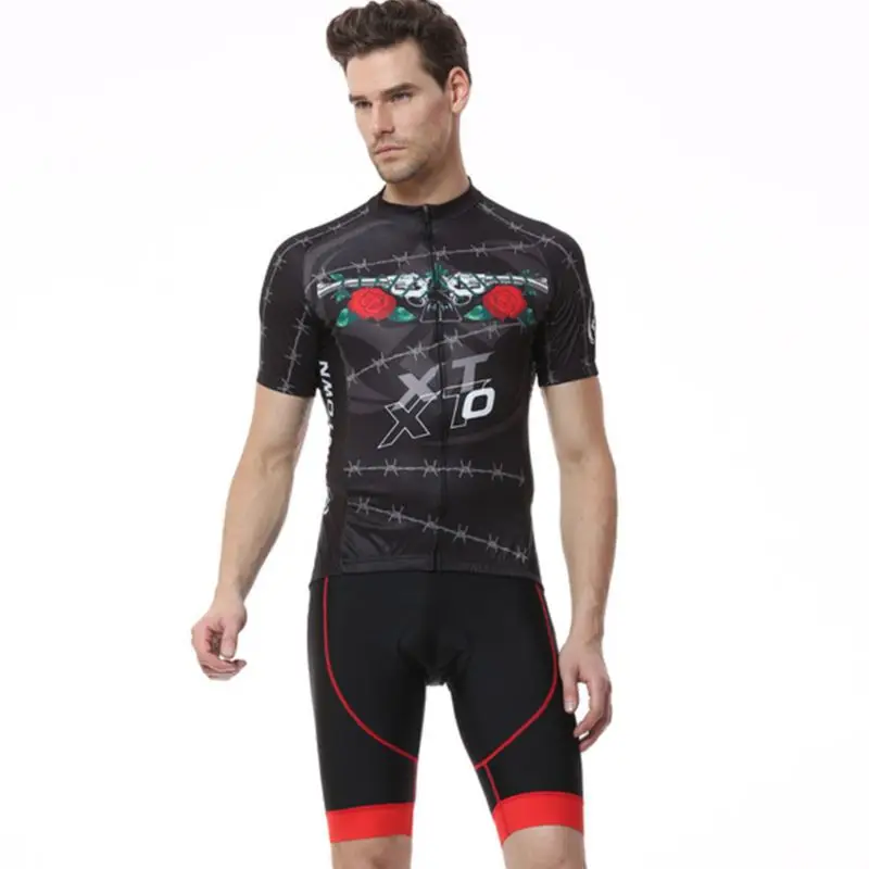 Conjunto jersey ciclista de secado rápido y culotte acolchado - imagen 2