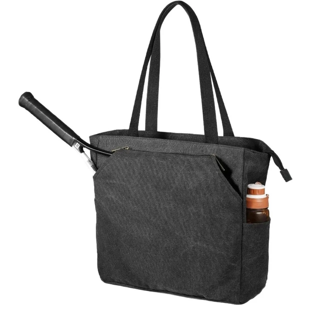 Bolsa de tenis duradera de gran capacidad, bolso de hombro multifuncional de lona para raqueta de tenis, bolsa ligera para Pickleball