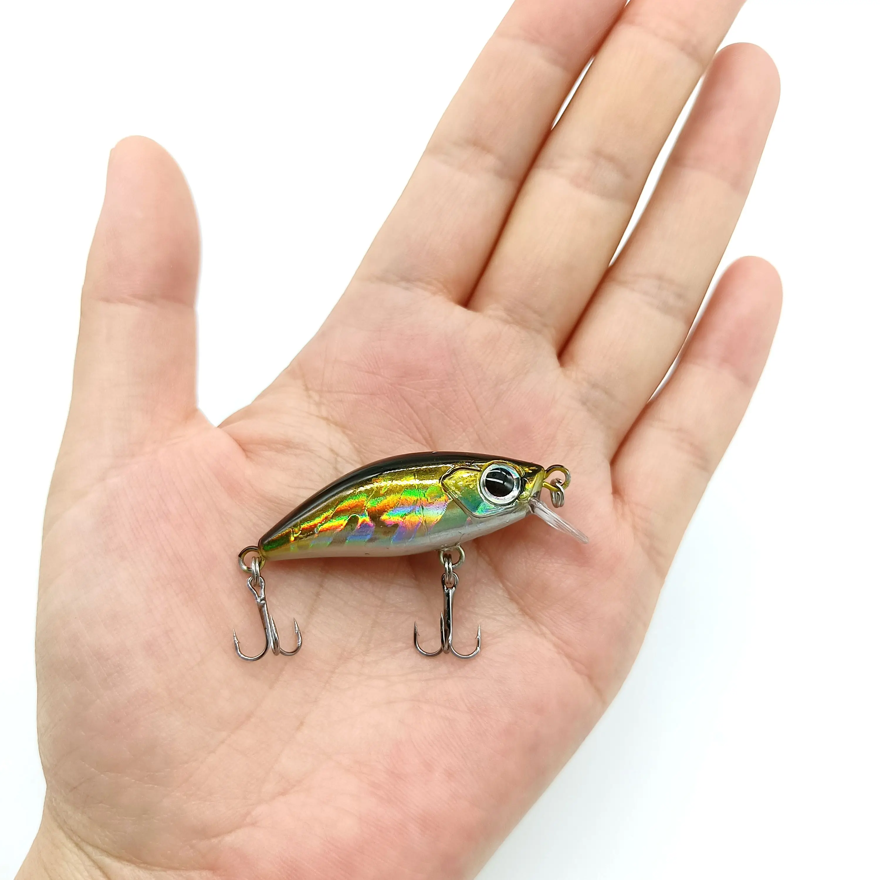 DUODUOYU-Mini Señuelos de Pesca de pececillos, 1 piezas, Wobblers de 4,5g/45mm, cebo duro de plástico Artificial para trucha, Crankbait, aparejos de lubina - imagen 4