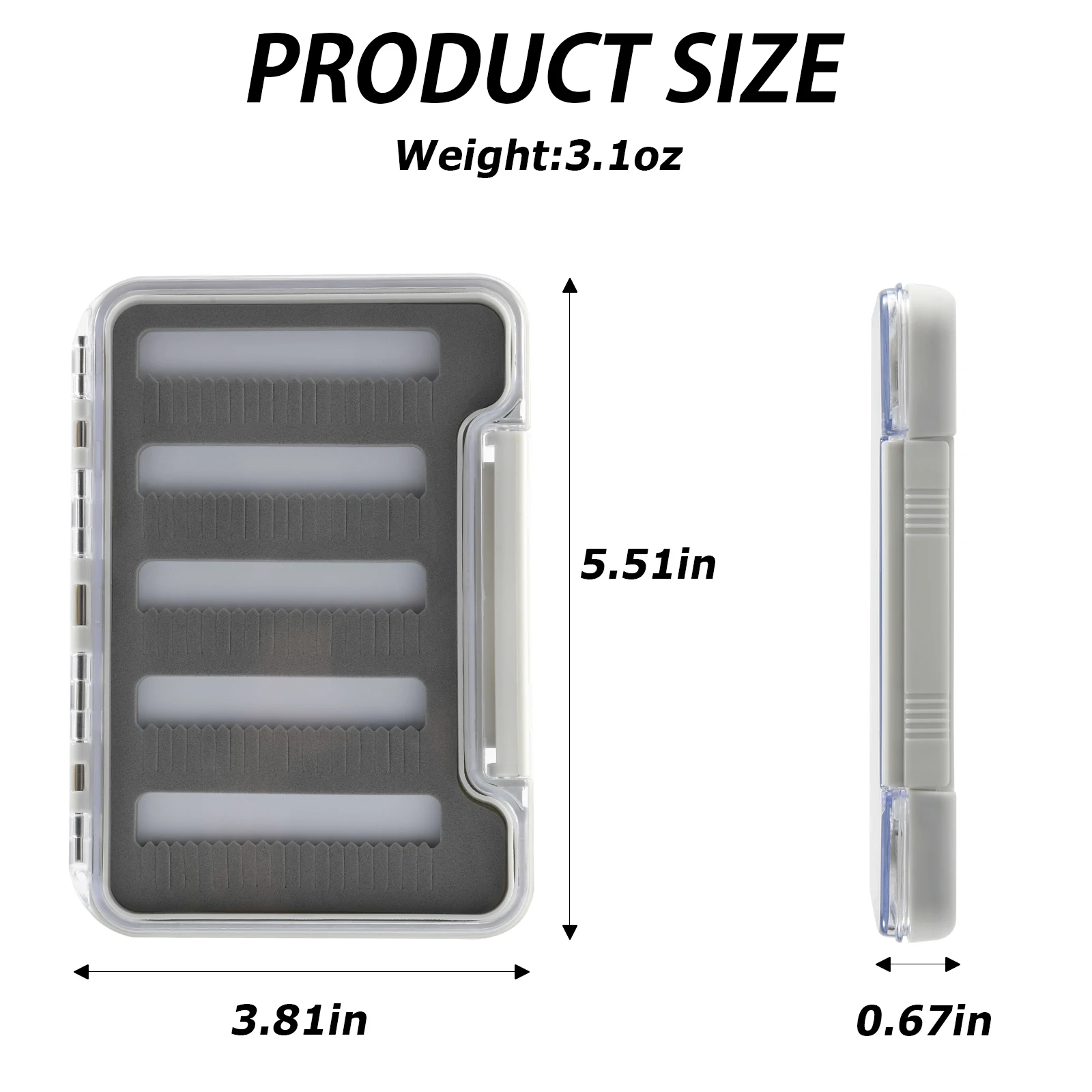 Goture-caja de señuelos de pesca con mosca, portátil, impermeable, caja de almacenamiento de moscas y trucha, contenedor, caja de señuelos de peces, caja de pesca con mosca - imagen 4