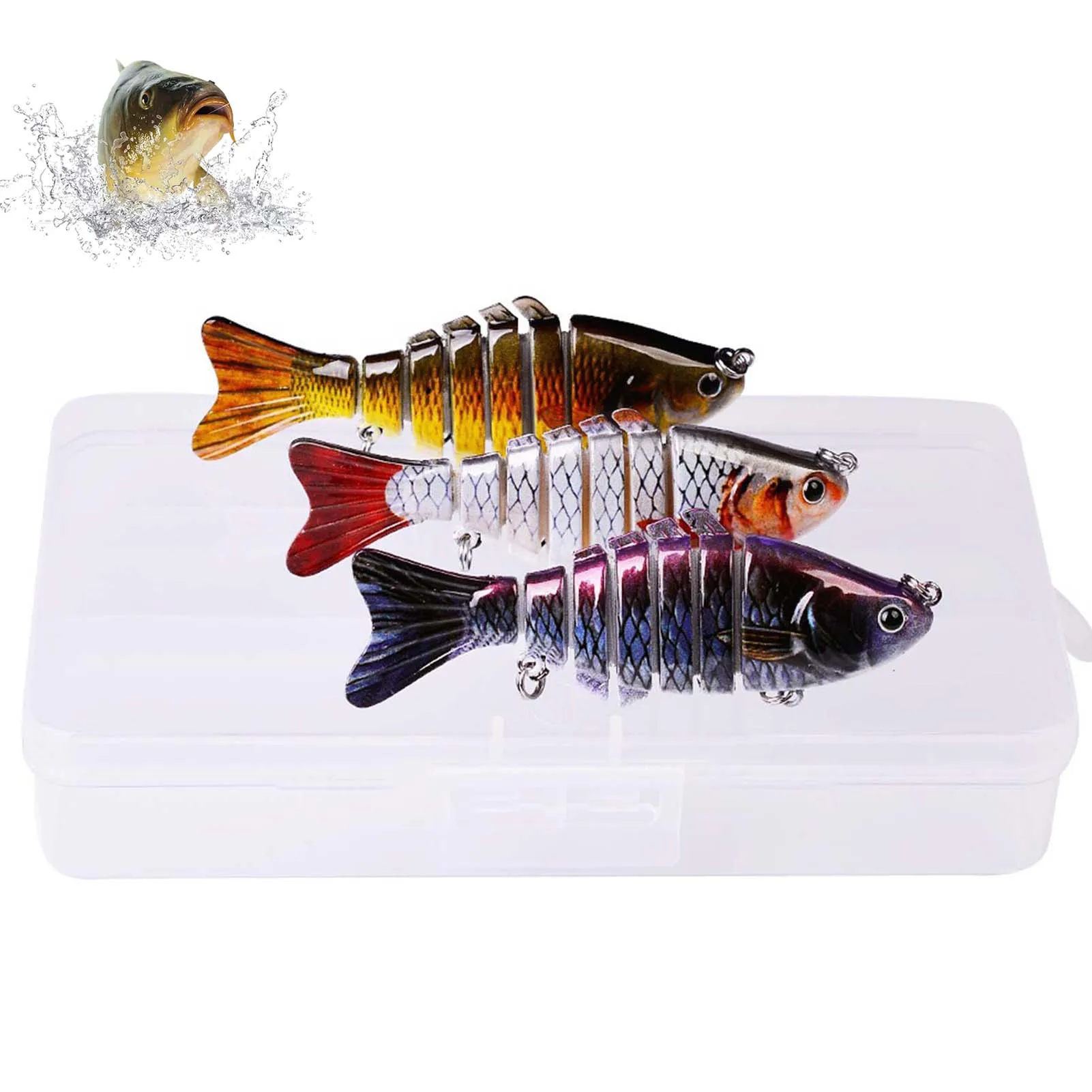 Experimente la emoción de la pesca con estos vibrantes señuelos multicolores