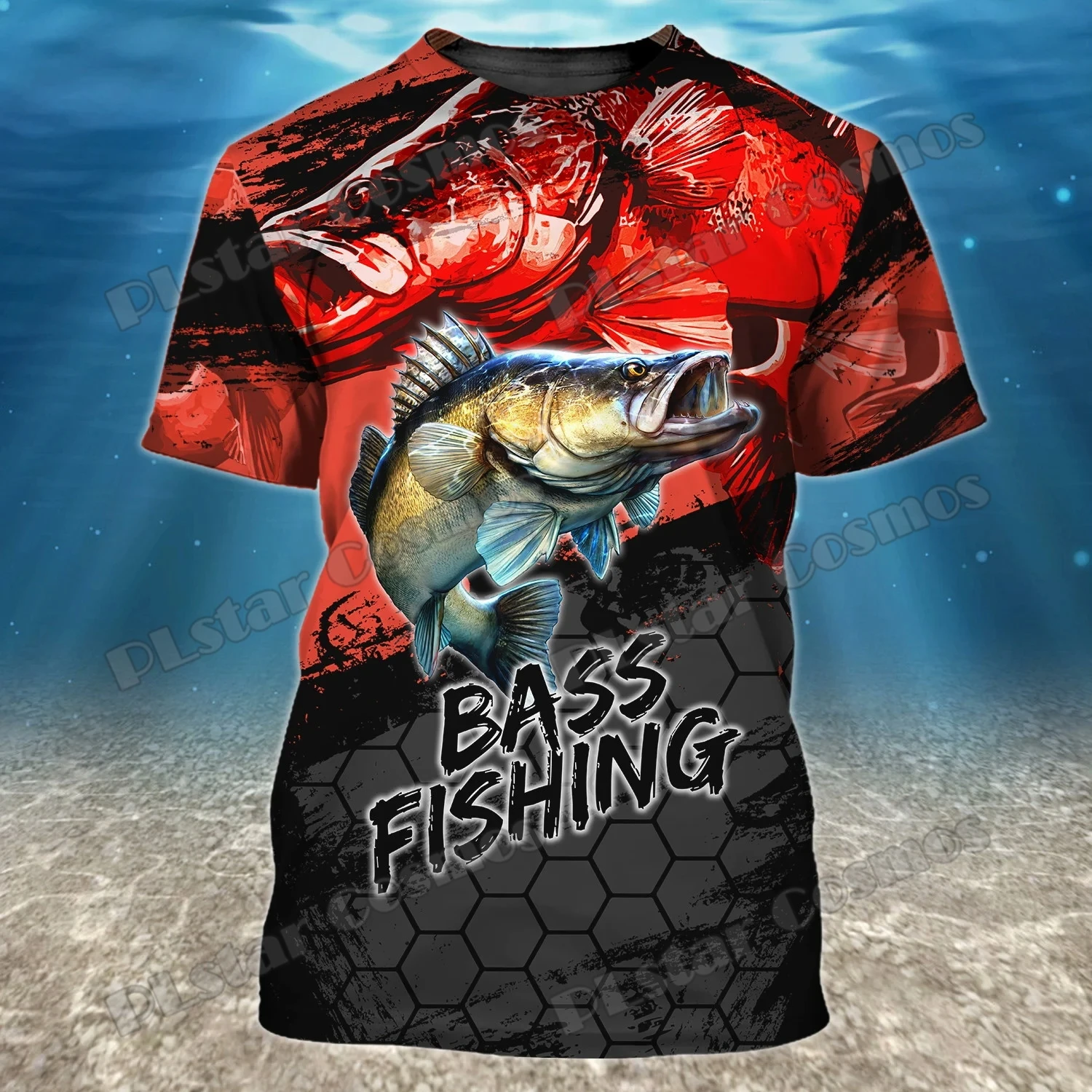PLstar Cosmos Bass/Pesca de trucha 3D completamente estampado camiseta de moda para hombre verano Unisex pantalón corto Casual camiseta de manga TX292 - imagen 2
