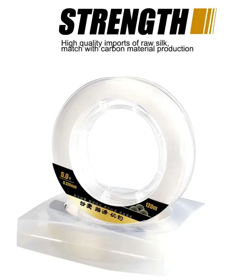 Sedal de pesca de nailon superfuerte, monofilamento japonés de fluorocarbono, accesorios de pesca de carpa, lubina, 120Mpesca accesorios de pesca pesca accesorio pesca accesorios mar hilo trenzado pesca hilo de pesca - imagen 5