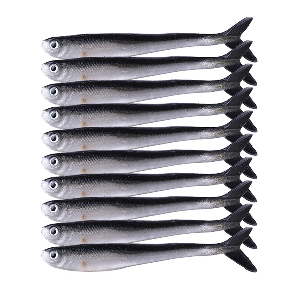 DNDYUJU-señuelo de pesca Artificial, 5 piezas, 2g/8cm, cebos suaves de imitación para pesca de lubina - imagen 5