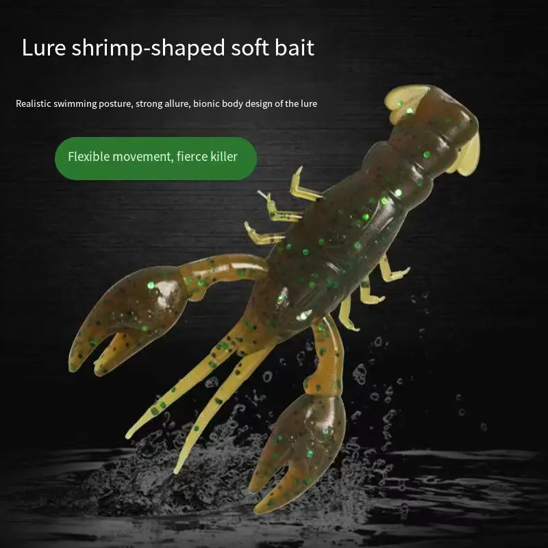 Señuelos swimbait vinilo camarón langosta cangrejo lubina trucha lucio - imagen 5