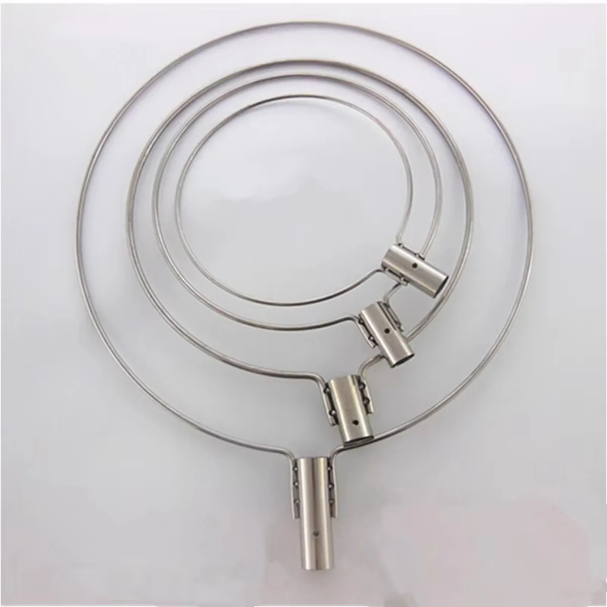 Red De aterrizaje fuerte De acero inoxidable 304, accesorios De red De inmersión De anillo sólido, cabezal De Red Tuck, diámetro De 20cm-40cm - imagen 2
