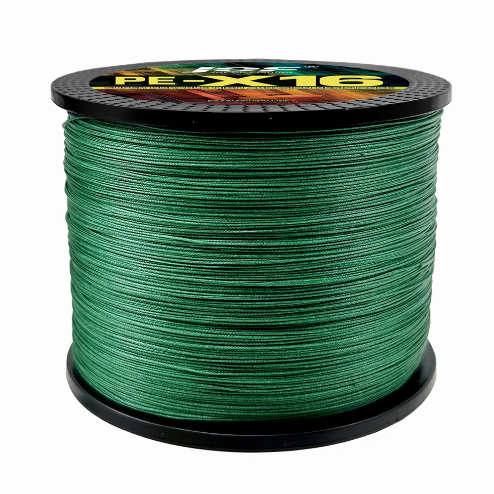JOF 16 hebras 100M-1000M alta resistencia Anti mordida resistencia al desgaste multifilamento Pe trenza línea de pesca 25Lb -200Lb alambre de mar - imagen 3