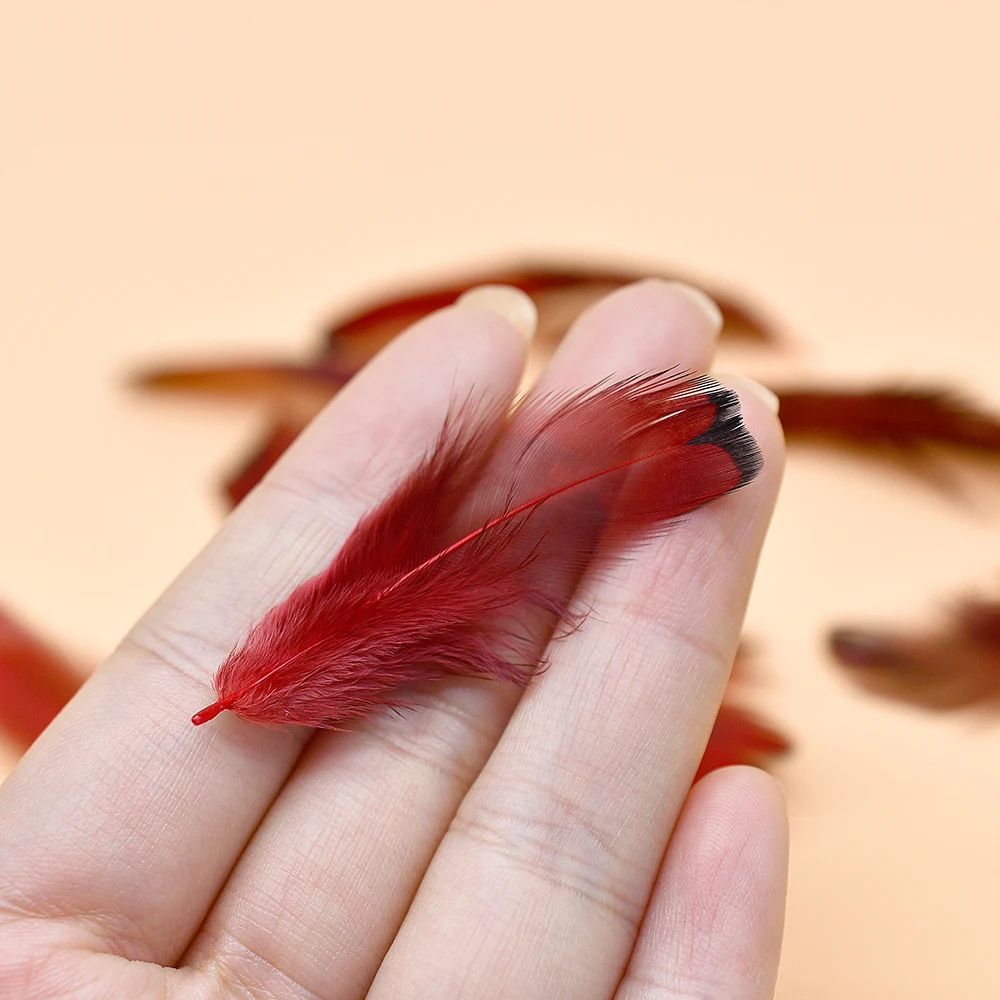 Plumas de faisán rojo MNFT para atar moscas de pesca - imagen 2
