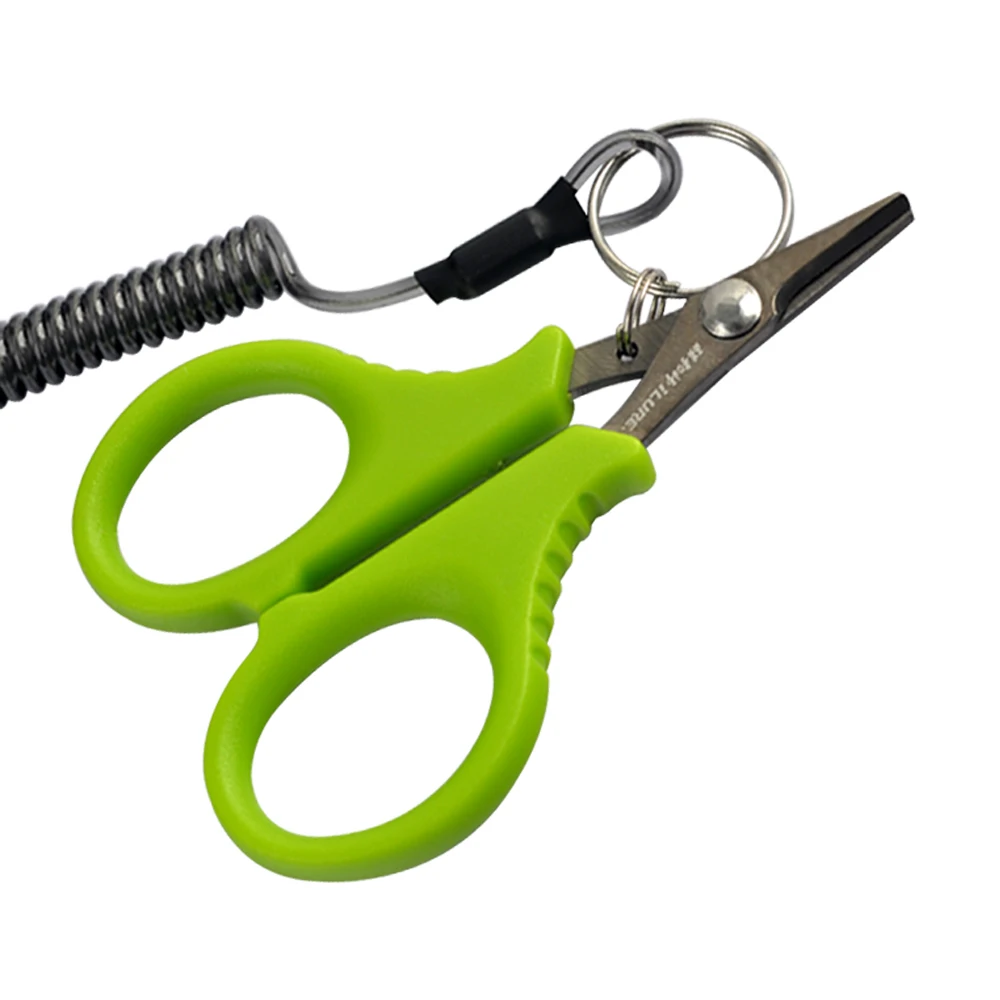ILure-Mini tijeras de pesca de 9,5 cm, herramienta trenzada de corte de línea de Mono y fluorocarbono, tijeras verdes, cuerda perdida - imagen 5