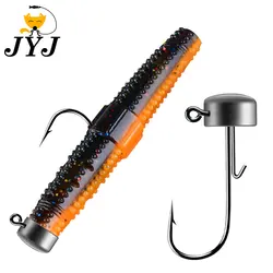 JYJ Anzuelos NED 1,5-6g para Jigging – Vinilo Grub Suave
