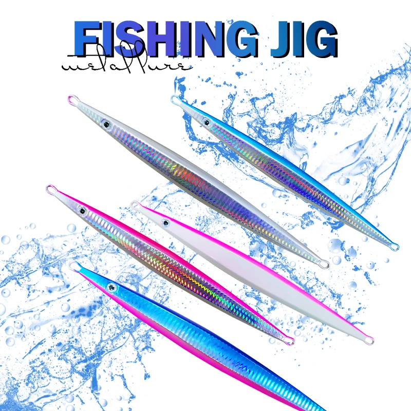 OBSESSION J19-cebo de Jigging de Metal para pesca en agua salada, 80g-400g, plantillas de hundimiento de caída rápida, señuelos luminosos duros para pesca en el mar, Jigbait de Metal - imagen 4