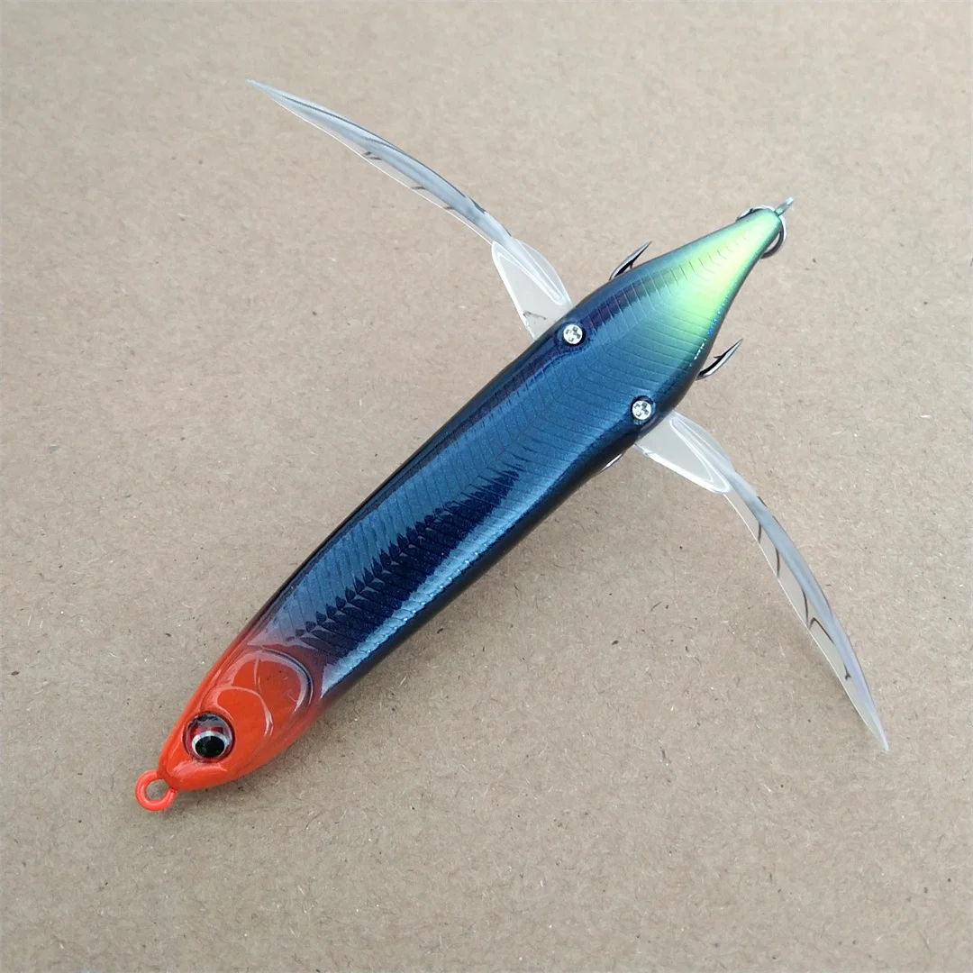 SWOLFY Topwater señuelo tipo lápiz 80mm 6,5g Minnow Crankbait Spinner Buzzbait plantilla de Metal cebo de pesca lubina trucha Wobblers Fishbait - imagen 5