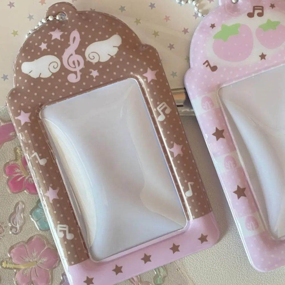 Nuevo soporte para sesión fotográfica Kpop de 3 pulgadas, notas de fresa, Mini marco de fotos de ídolo, tarjetero de PVC de dibujos animados, pantalla de fotos - imagen 3