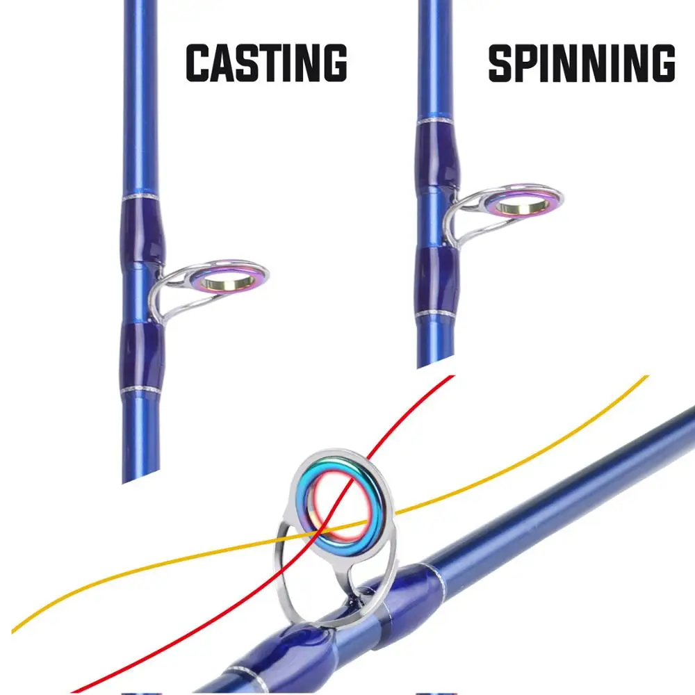 Sougayilang-caña de pescar de fundición giratoria de 2,1 M, con guía de línea de carbono de 24 toneladas, ultraligera, portátil, para viaje - imagen 4