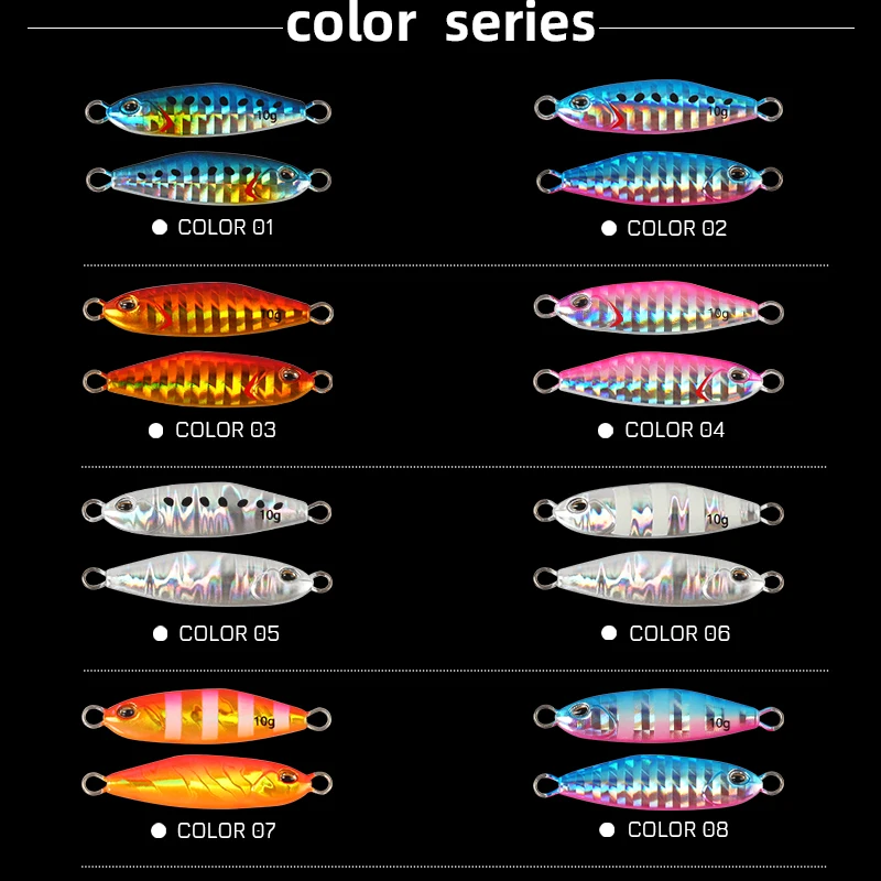 Señuelos de pesca MAGIC WORKS Micro Jig 3g 5g 7g 10g plantilla de Metal de agua salada cebo Artificial Shore Jigging señuelo pequeño aparejos de pesca - imagen 5