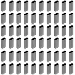 Mangas de engarzado de pesca, 50 Uds., mangas de engarzado de doble barril, tubos de manga de engarzado de cobre, conector de línea, aparejos de aparejo líder de cables