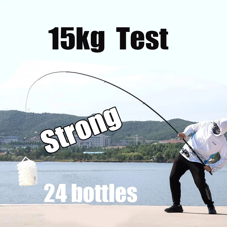 Caña de Surf telescópica de 2,1-4,5 M, caña de pescar giratoria para viajes, agua salada, agua dulce, lanzamiento de energía, Surfcasting, caña de Baitcasting de carbono - imagen 5