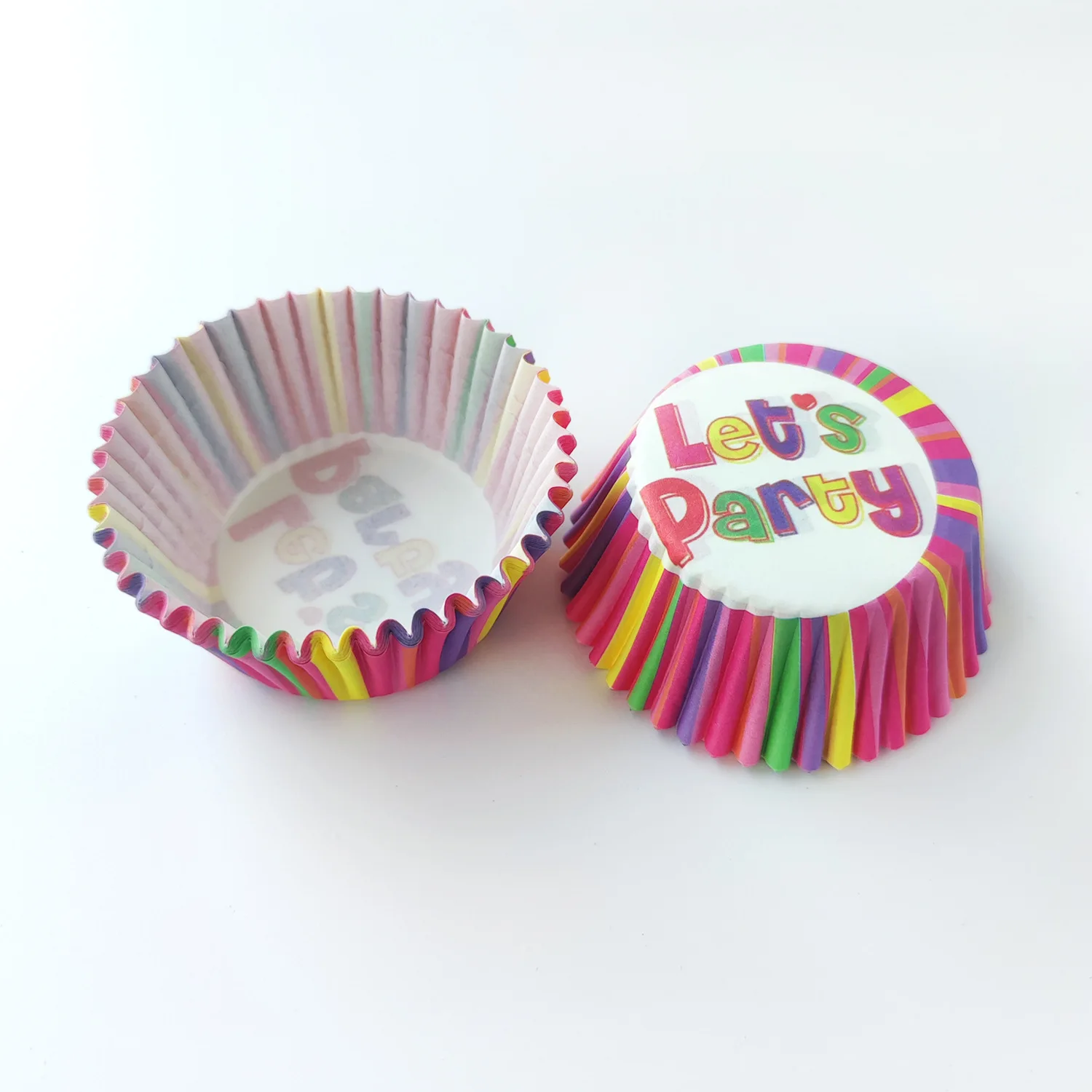 100 unids/set Muffin Cupcake vasos de papel formas de pastel de arcoíris revestimiento de magdalenas para Navidad boda fiesta cocina bandeja para hornear molde de pastel - imagen 5