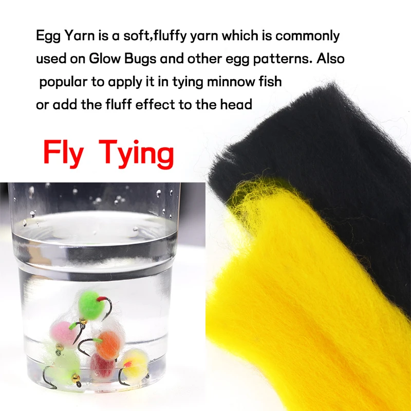 Royal Sissi-Juego de 10 colores para atar moscas, hilo de huevo, pelusa, pez pececillo, fibras sintéticas, salmón Premium, trucha, moscas, materiales para atar moscas - imagen 5