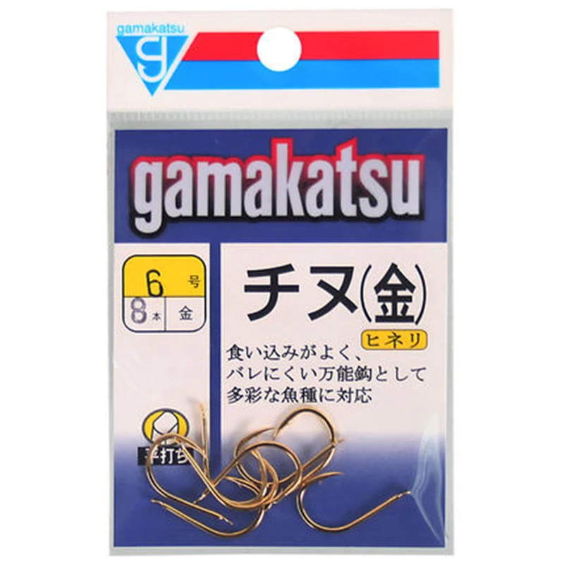 Anzuelos de pesca Gamakatsu Japón, púas doradas, anzuelos de equipo de pesca de carpa curvados laterales puntiagudos - imagen 5