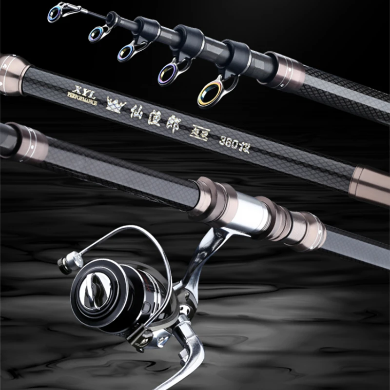 Caña de pescar telescópica superdura, peso de Pesca pesado, caña de lanzamiento de distancia lejana, todas las aguas, fuerte fuerza de cintura, caña de pescar - imagen 3