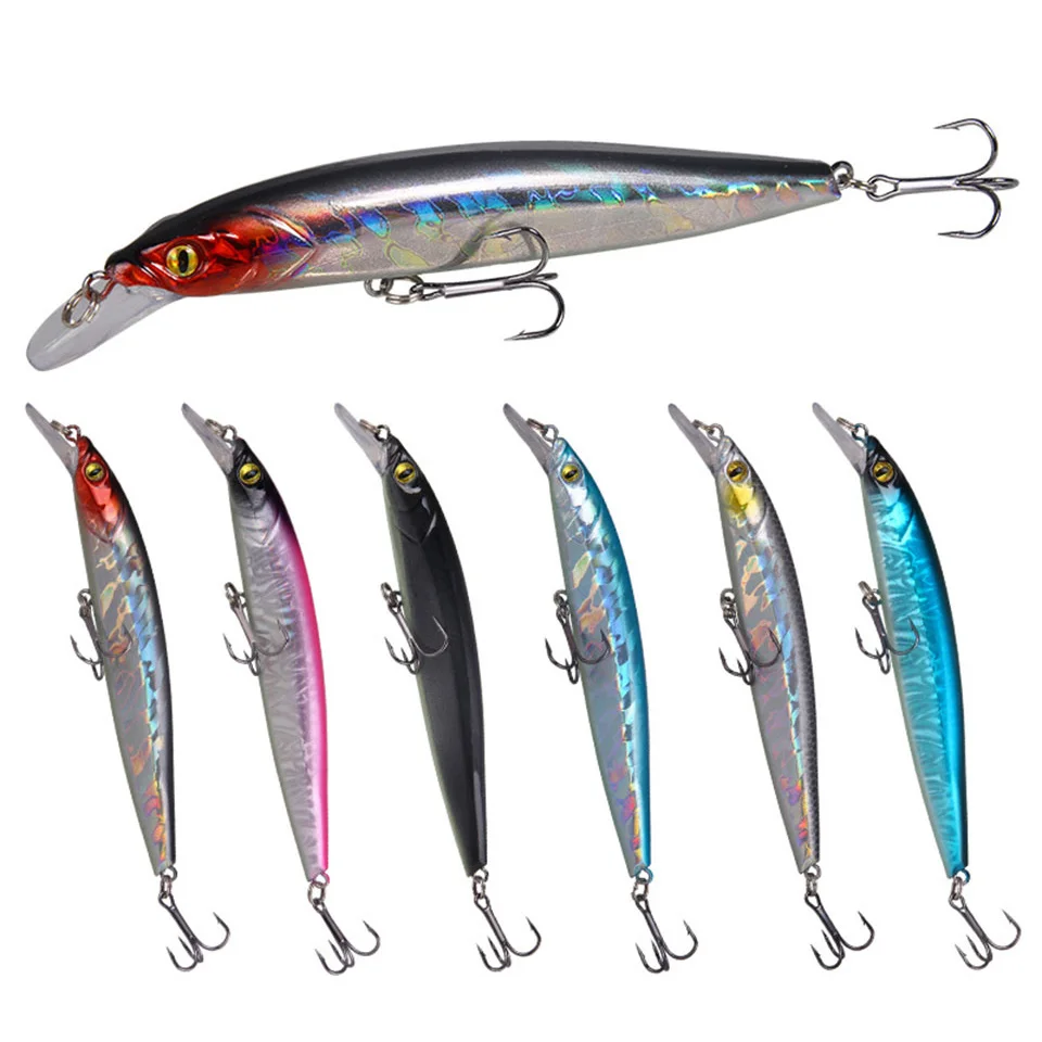 Señuelo de pesca Artificial biónico 3D, anzuelos afilados, cebo duro, Wobblers, Crankbaits, Swimbait, carpa, lubina, 1 piezas, 7g, 11,8g - imagen 2