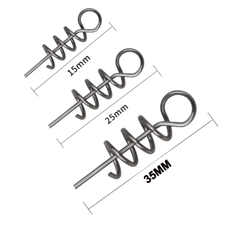 TAKEDO 15MM 25MM 35MM pasador de bloqueo de resorte de acero inoxidable fuerte conector de señuelo suave accesorios de pesca en el mar - imagen 2