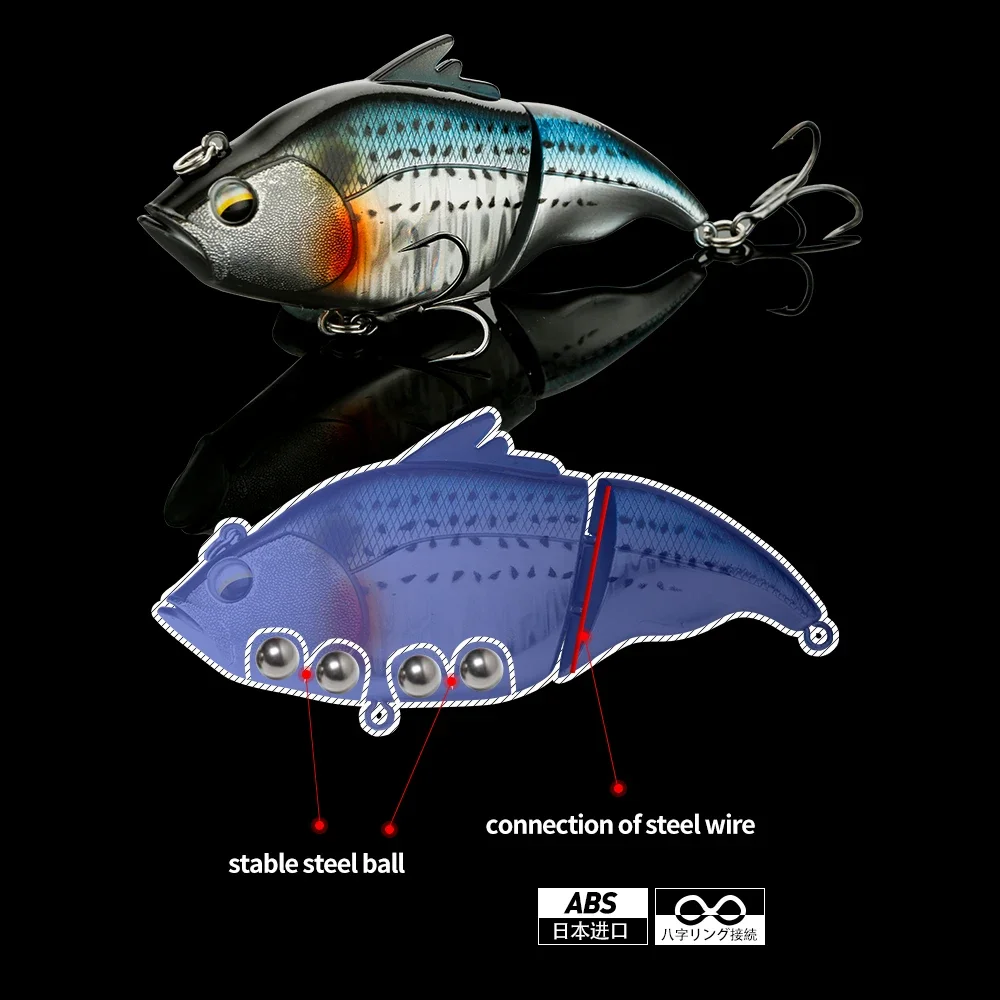 Señuelo de pesca VIB 115mm 43g vibración hundida SW wobblers Crankbaits sin labios cebo duro Artificial de alta calidad para Lucio - imagen 5