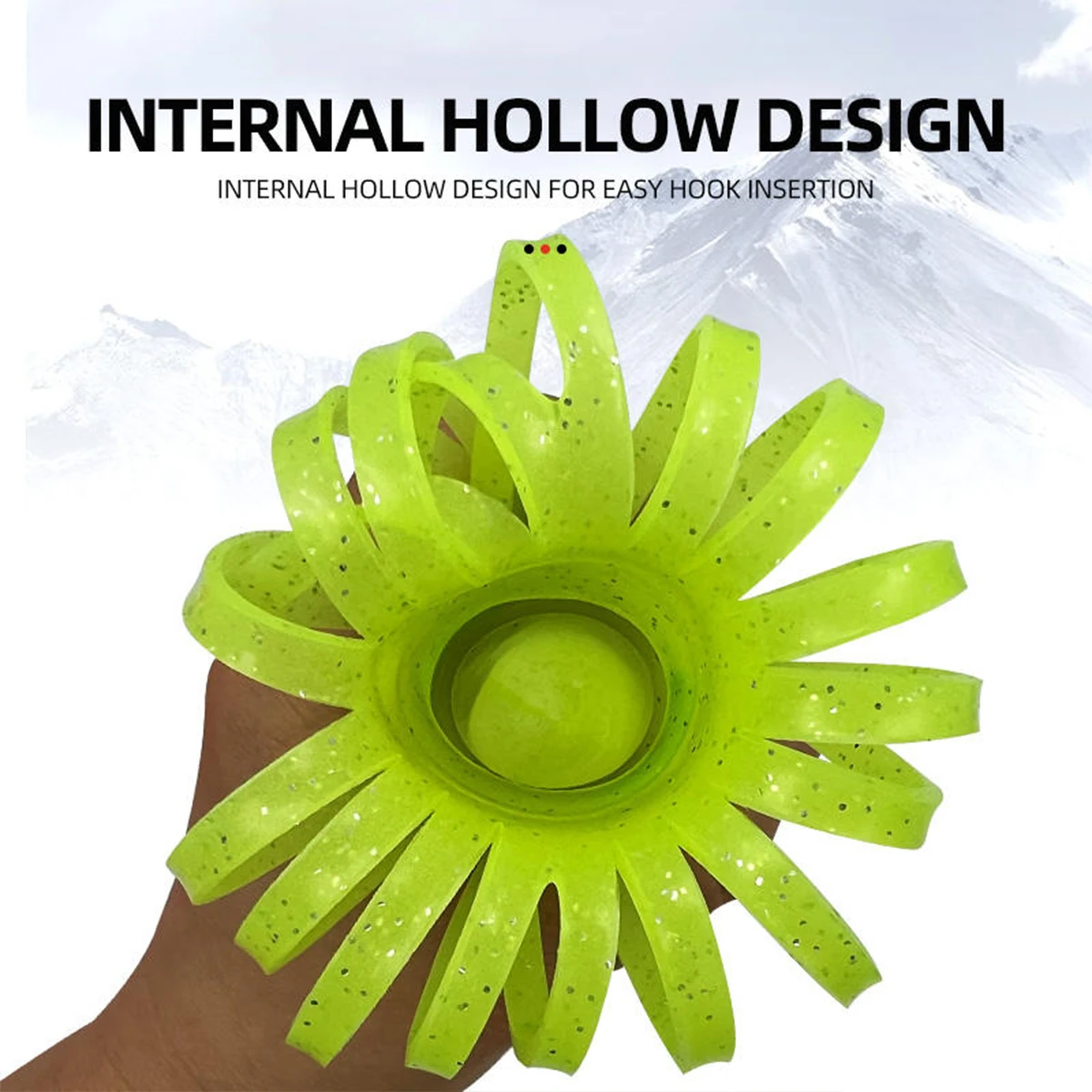 1 unidad de faldas de calamar de pulpo de 30cm y 11,8 ", gran juego de pesca, falda de calamar de silicona, cebo de Jigging Artificial de pulpo, señuelo de pesca de atún Mahi - imagen 3