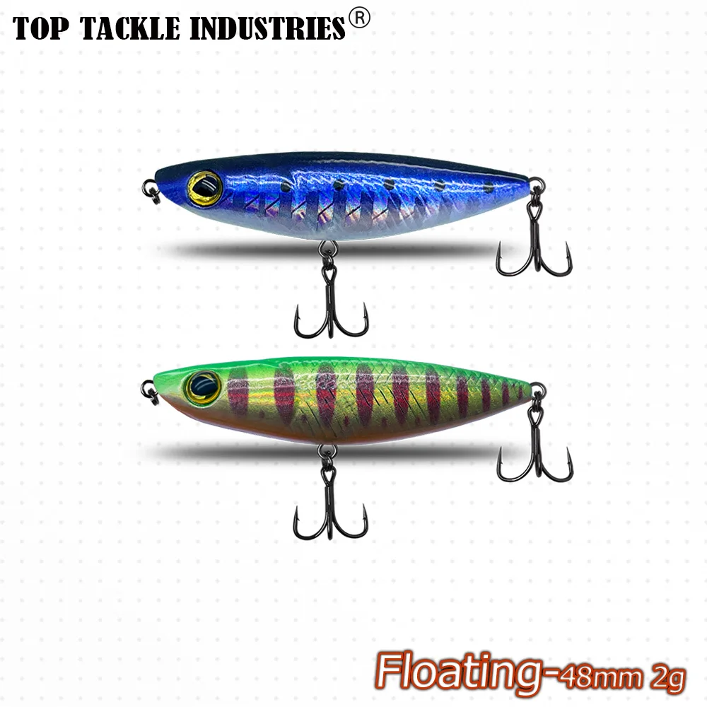 Señuelos de Pesca piezas, cebos de 48mm de longitud, 2g de peso, flotantes, lápiz, perca especialmente diseñada - imagen 5