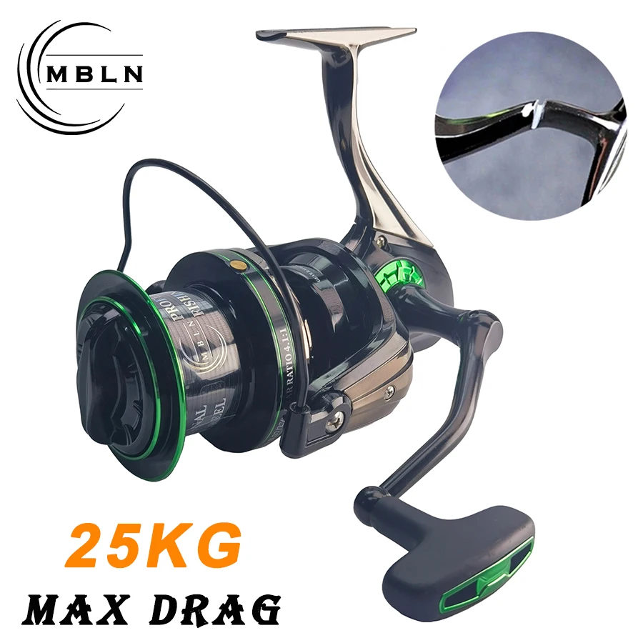 Carrete de pesca giratorio 12000 – Jigging y trolling en agua salada - imagen 2
