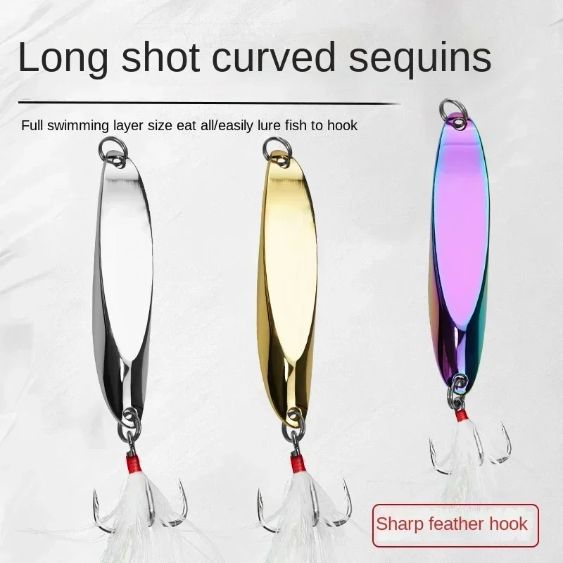 1 Uds. Señuelos de cuchara giratoria de Metal señuelo de pesca de trucha cebo duro lentejuelas Paillette cebos artificiales Spinnerbait herramientas para peces 5g-28g