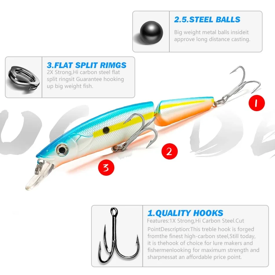 MOOKZZ flotante 120MM 22G 2023 nueva llegada gran oferta Minnow señuelo de pesca duro cebo aparejos de pesca calientes señuelos artificiales cebo - imagen 5