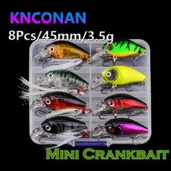 Crankbaits Mini Hundimiento con Sonajero Set para Lucio y Perca