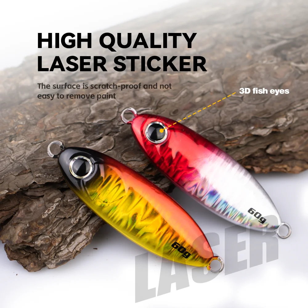 Thorforce-plantilla de Metal de 60g y 80g, plantilla de paso lento, cuchara de Jigging de fundición a tierra, señuelo de pesca de atún de agua salada - imagen 4