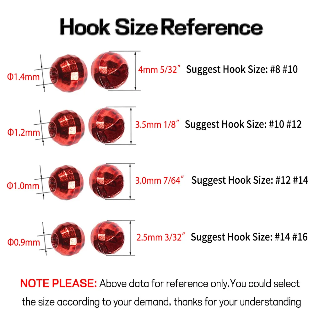 Bimoo, 20/40 Uds., pesca con mosca, cuentas facetadas ranuradas, cuentas de atado para discoteca, plantilla de hundimiento rápido, ninfas, serpentina, señuelos de peces de trucha - imagen 4