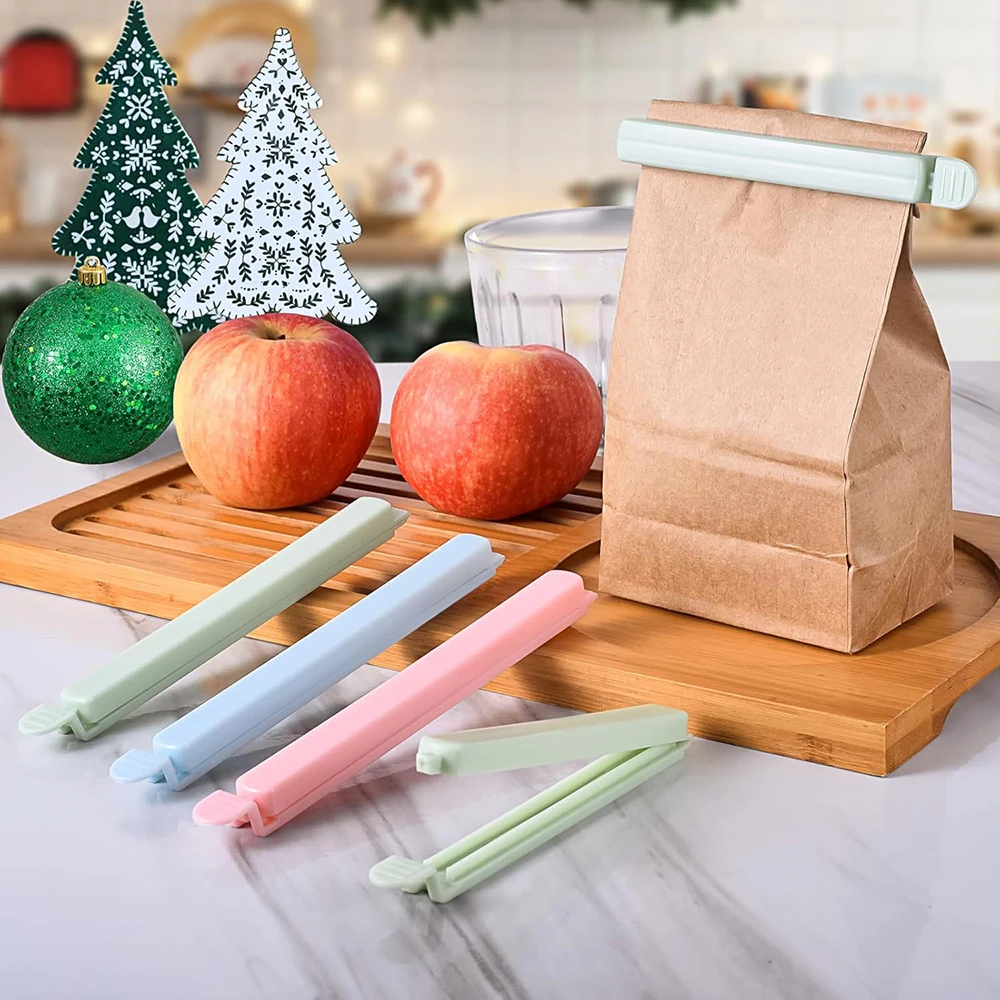 Clips de sellado para bolsas de alimentos, bolsa de plástico, Clips de sellado coloridos para cocina, aperitivos, café, patatas fritas, bolsa de almacenamiento de alimentos, 10 Uds. - imagen 2