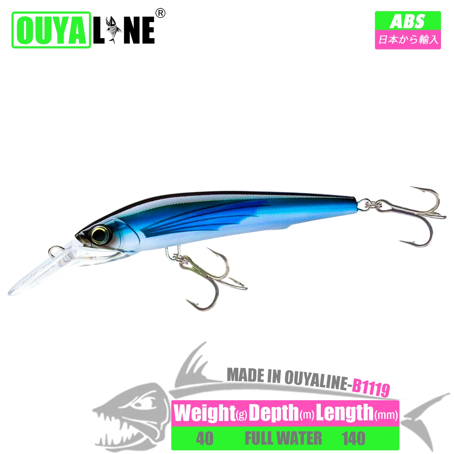 Señuelo artificial de pececillo 14 cm para spinning