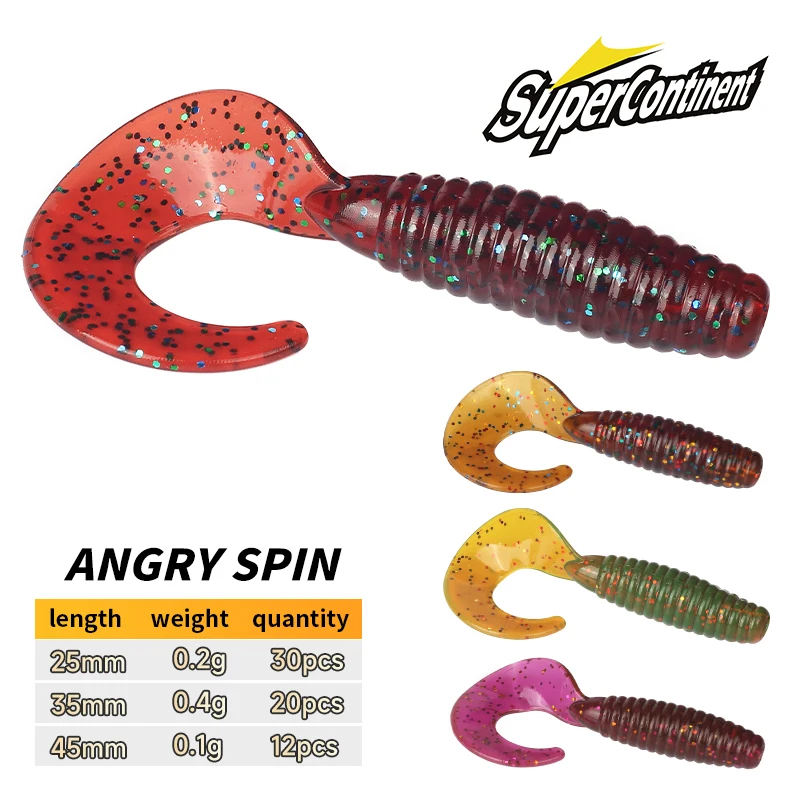 Supercontinent Moggot Vinilo de silicona – Gusano para pesca
