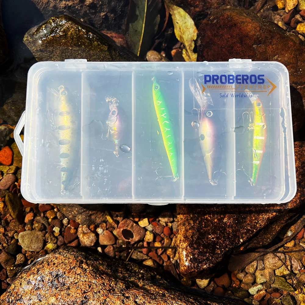 Proberos 5 uds Premium Minnow Crankbait Señuelos de Pesca cebos duros artificiales, Material ABS duradero - imagen 3