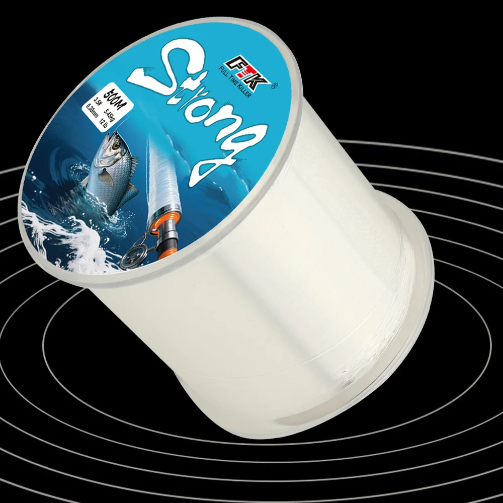 Línea de pesca monofilamento 300M Nylon fuerte y resistente a la abrasión Mono fundición suave y larga Baja memoria - imagen 4