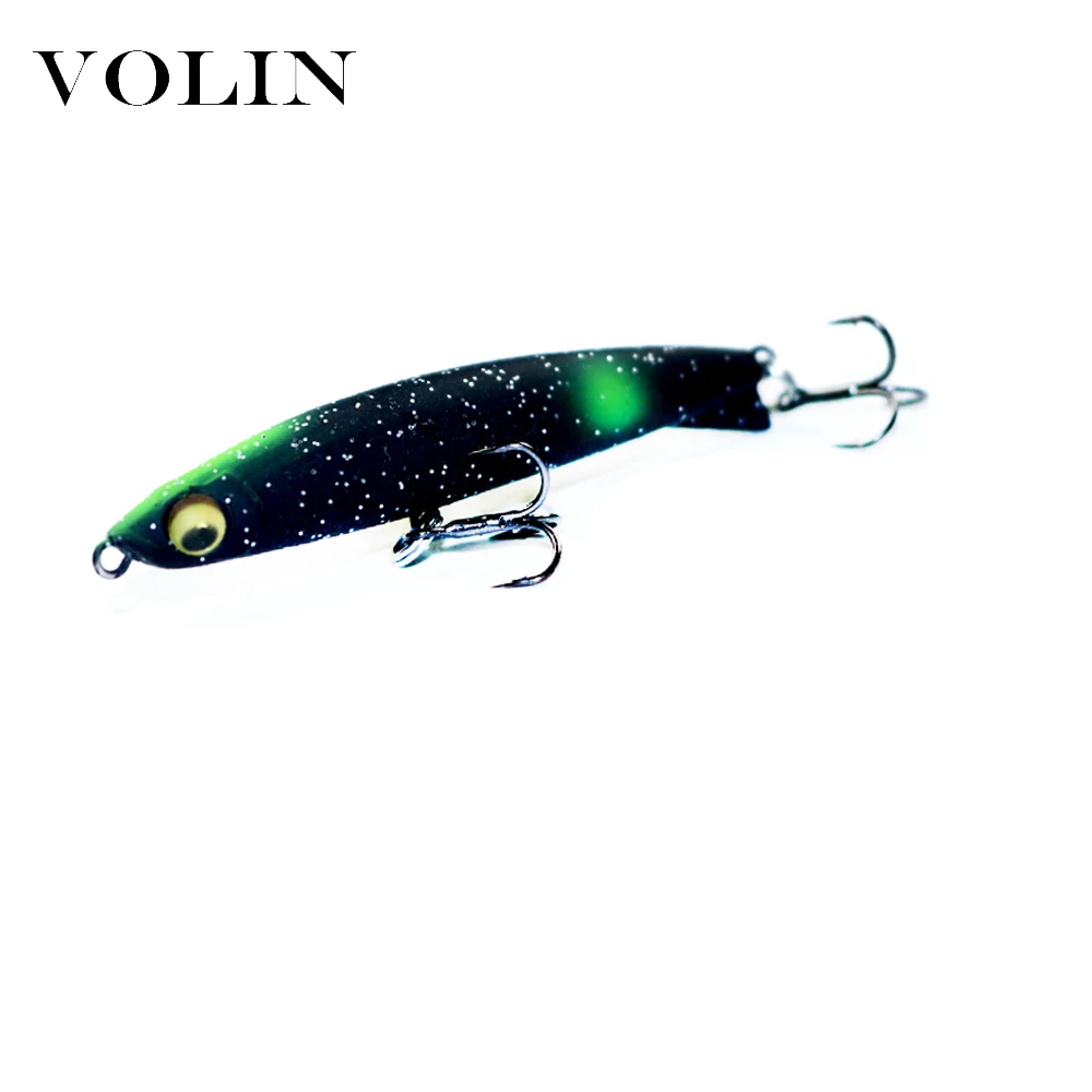 Volin-señuelo de pesca Wobbler para pececillos, cebos de lubina de 57mm y 3g con 2 ganchos, novedad, 1 unidad - imagen 3