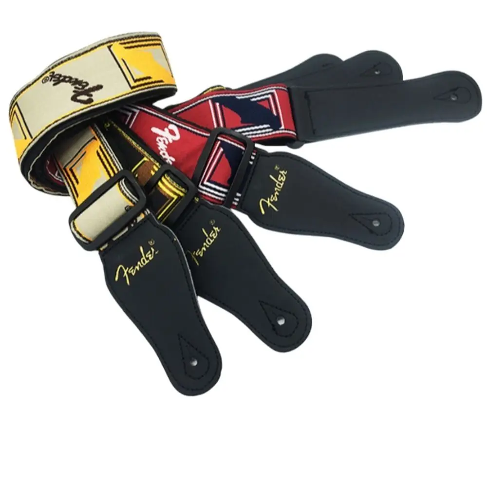 Correa de guitarra de estilo clásico, instrumento Musical, cinturón de hombro de cuero Universal, cinturón de guitarra ajustable duradero - imagen 3